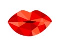 biting red lips colorful illustration design art kiss design print Royalty Free Stock Photo