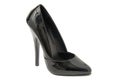black patent high heel stiletto shoe