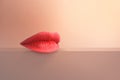 Lips. Fashion Concept Lipstick. Multicolored lips. Modern minimal art