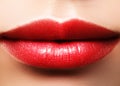 bright lips. Close-up Lips with juicy pink Make-up. Fashion magenta Makeup. Macro Beauty. Augmentation Treatment