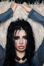 Brunette Woman with Black Choker