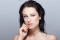 brunette woman with wet hair beauty Royalty Free Stock Photo