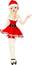 Christmas girl in Santa dress