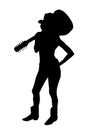 Cowgirl Silhouette Royalty Free Stock Photo