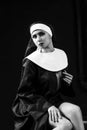 denuded nun Royalty Free Stock Photo