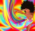 Disco Dancer With Retro Afro Hairstyle