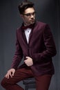 fashion male model dressed elegant Royalty Free Stock Photo