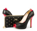 fashionable shoe and handbag Royalty Free Stock Photo