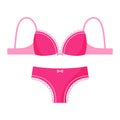 Sexy female pink underwear pantie and bra. Fashion concept