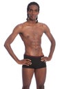 fit torso healthy body of young African man