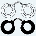 fluffy handcuffs Royalty Free Stock Photo