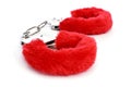 fluffy handcuffs Royalty Free Stock Photo