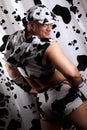 funny guy in a dalmatians suit Royalty Free Stock Photo
