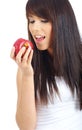 girl with apple