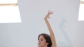 Young girl dancing ballroom dancing in the Studio.