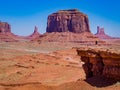 Sexy girl on John Ford Point in Oljato Monument Valley, Arizona Utah border Royalty Free Stock Photo