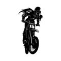 Sexy Girl and Motocross Motorcycle - Enduro, Freestyle - Motocross Extreme Sport, Freestyle Girl - Clipart, Vector Royalty Free Stock Photo