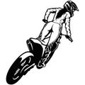 Sexy Girl and Motocross Motorcycle - Enduro, Freestyle - Motocross Extreme Sport, Freestyle Girl - Clipart, Vector