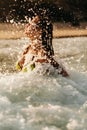 girl sea waves splash Royalty Free Stock Photo