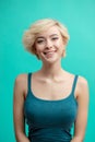 girl with short fair hair with positive expression