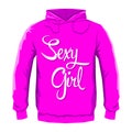 Girl Vector Hoodie print design - sweatshirt template
