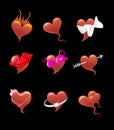 heart icon set Royalty Free Stock Photo