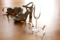 high heel and champagne glass Royalty Free Stock Photo