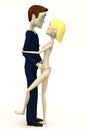 hug (businessman and girl in underwear)