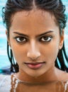 Indian Asian Woman Girl in Swimming Pool Royalty Free Stock Photo