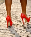 legs with high heels shoes Royalty Free Stock Photo