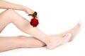 legs with rose