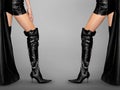 Legs and Stiletto Boots Royalty Free Stock Photo