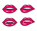 lips illustration set