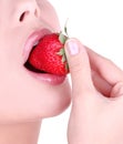 lips and strawberry