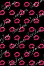 Love Kissing Lips Pattern