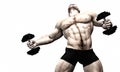 male body builder - weight lifter Royalty Free Stock Photo