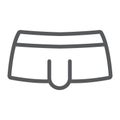 Sexy men underwear line icon, clothing and underpants, male underpants sign, vector graphics, a linear pattern on a Royalty Free Stock Photo