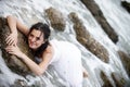 mermaid (happy bride portrait) Royalty Free Stock Photo