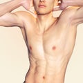 muscular body of a 3d young male Royalty Free Stock Photo