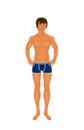 muscular guy isolated Royalty Free Stock Photo