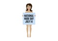 National Nude Day vector