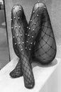 pantyhose on mannequin legs in a women fashion