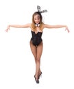 play girl wearing a bunny costume Royalty Free Stock Photo