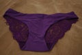 Purple floral lace women panty