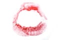 Lipstick Lip Print on White Paper Close Up Royalty Free Stock Photo