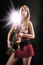 saxy girl Royalty Free Stock Photo