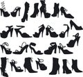 Shoes Silouettes Royalty Free Stock Photo