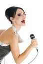 singer woman Royalty Free Stock Photo