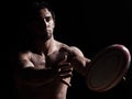 topless rugby man portrait