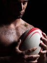 topless rugby man portrait Royalty Free Stock Photo